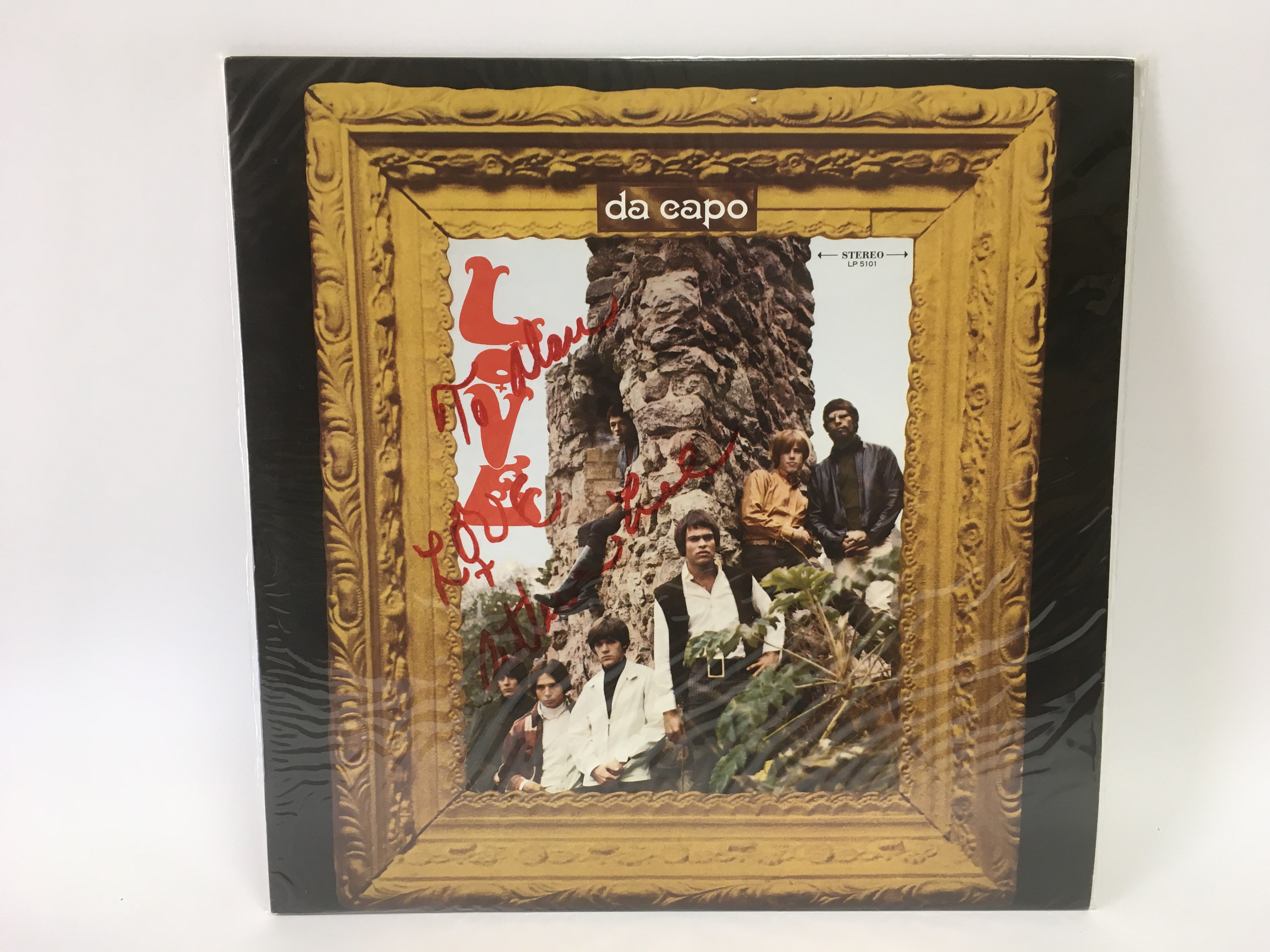 A signed 'Da Capo' LP by Love, signed by Arthur Le