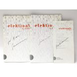 Three programmes/leaflets signed by Stockhausen. T