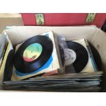 Two record boxes of LPs and 12inch singles plus a