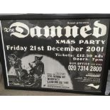 A framed and glazed 2001 tour poster for The Damne