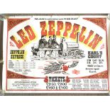 An original Led Zeppelin concert poster for their