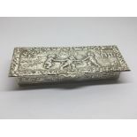 A late 19th Century silver box of rectangular shap