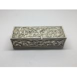 A Quality silver box of rectangular shape repousse
