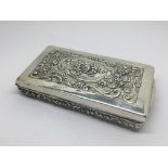 A Quality Silver and parcel gilt box of rectangula