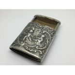 An unusual Silver and metal Vesta Case with slidin