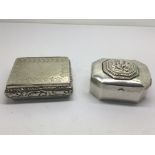 Two Silver boxes one possible Indian 5x4cm (2)