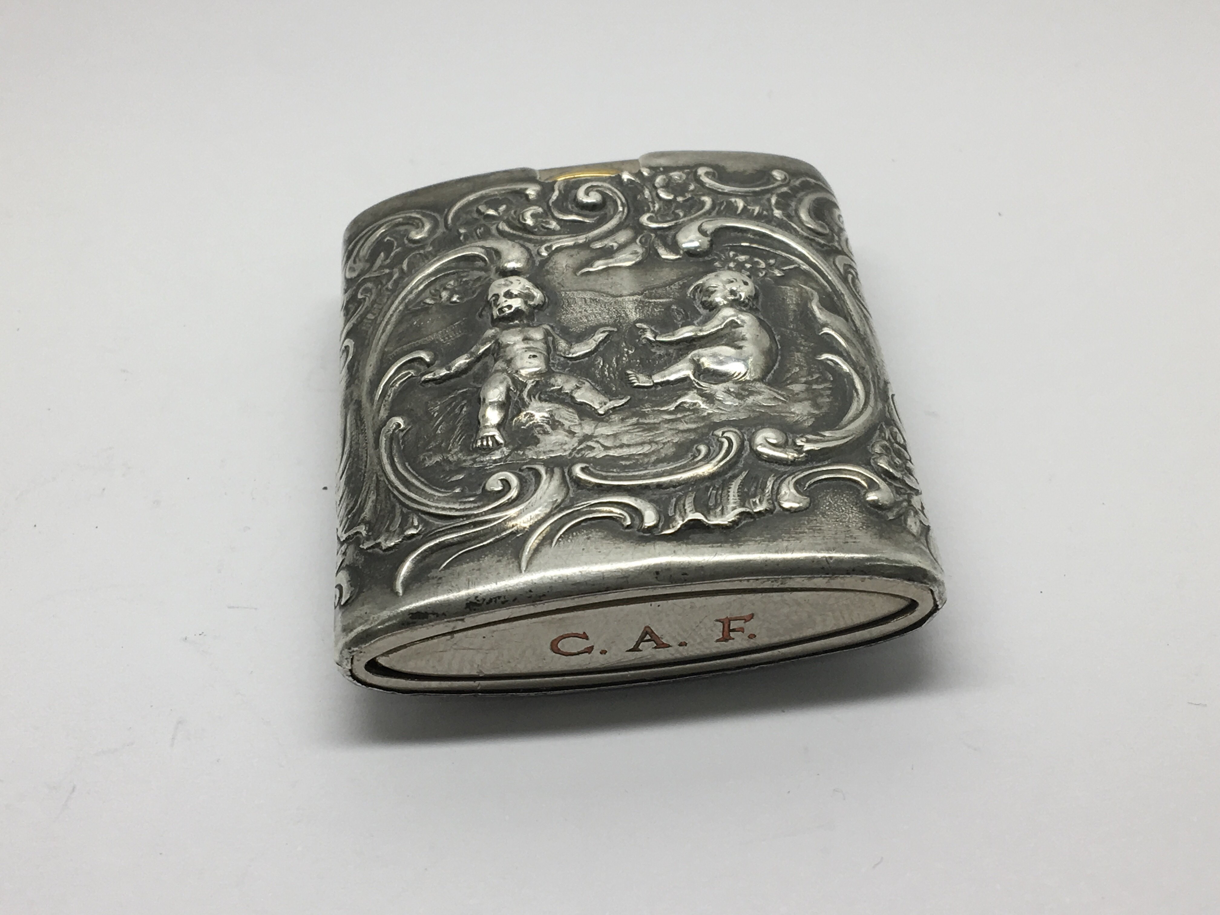 An unusual Silver and metal Vesta Case with slidin - Bild 3 aus 3