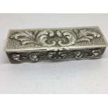 A Continental silver box of rectangular shape repo