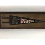 A framed and glazed penant for HMS Renown - NO RESERVE