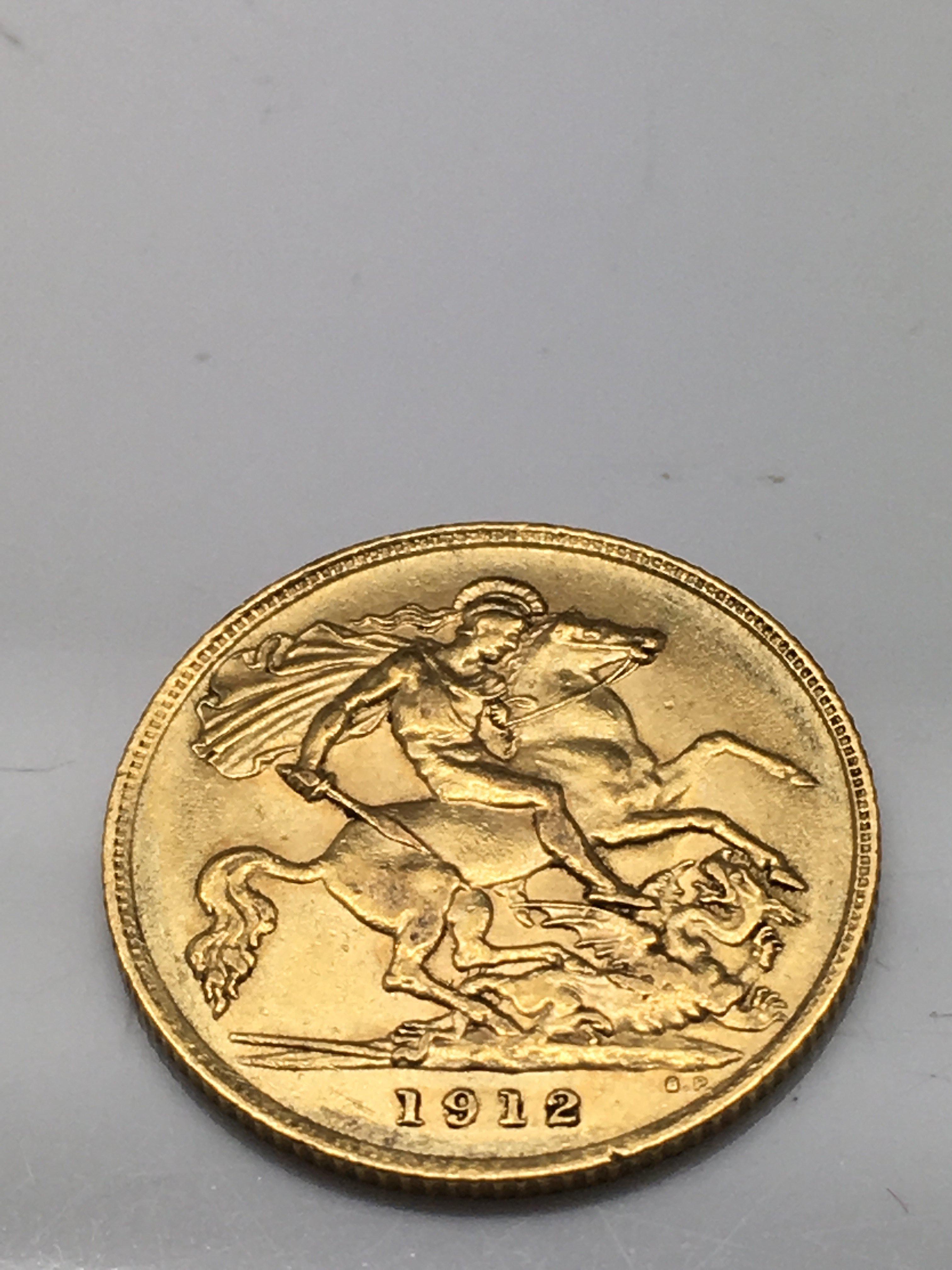 Another 1912 half sovereign - Image 2 of 2