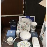 A small group of decorative china including Aynsley and Minton