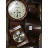 A collection of various clocks including a mantel clock, wall clock