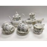 A Royal Albert tea service in Brigadoon pattern.