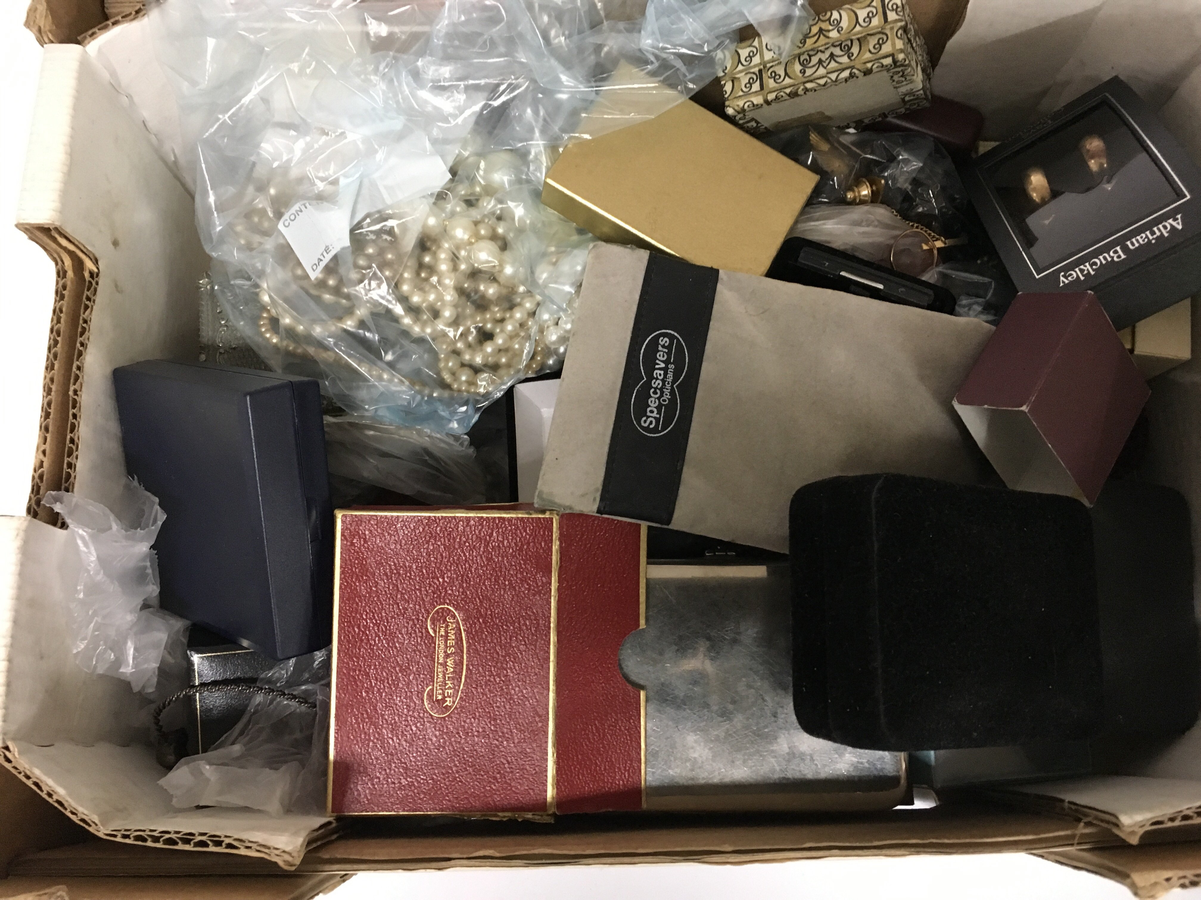 A box of costume jewellery various