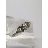 A quality diamond ring set in platinum, the centra