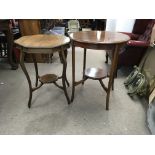 A pair of occasional tables, the largest standing