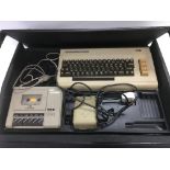 A Commodore 64, games and accessories.