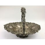 A late Victorian, silver plated Rococo style basket.Approx 29x 37cm - NO RESERVE