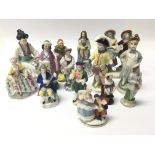 A collection of 19th Century miniature English and Continental figures (14)