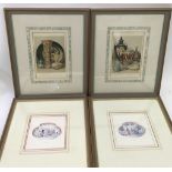 Four framed prints depicting Chinese ceramics - NO RESERVE