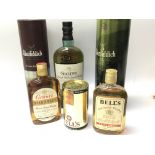 A collection of six bottles of whisky Singleton Single Malt 12 year Two bottles of Glenfiddich 15