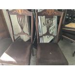 A set of four Edwardian dining chairs