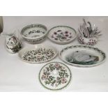 Another small group of Portmeirion 'Botanic Garden' pattern china including a large serving bowl ,