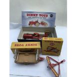 Dinky toys, reproboxed, includes 27AK, farm tracto