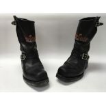 A pair of Harley Davidson motorcycle boots, with original box. Size Uk10/EUR44