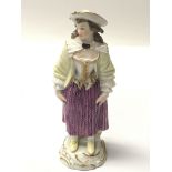 A Quality Early 19th Century o Porcelain figure of a young girl Continental with inscribed marks