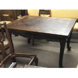 A French late 19th Century Carved Oak draw leaf table - NO RESERVE