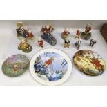 A collection of Rupert Bear figures by Beswick and Doulton