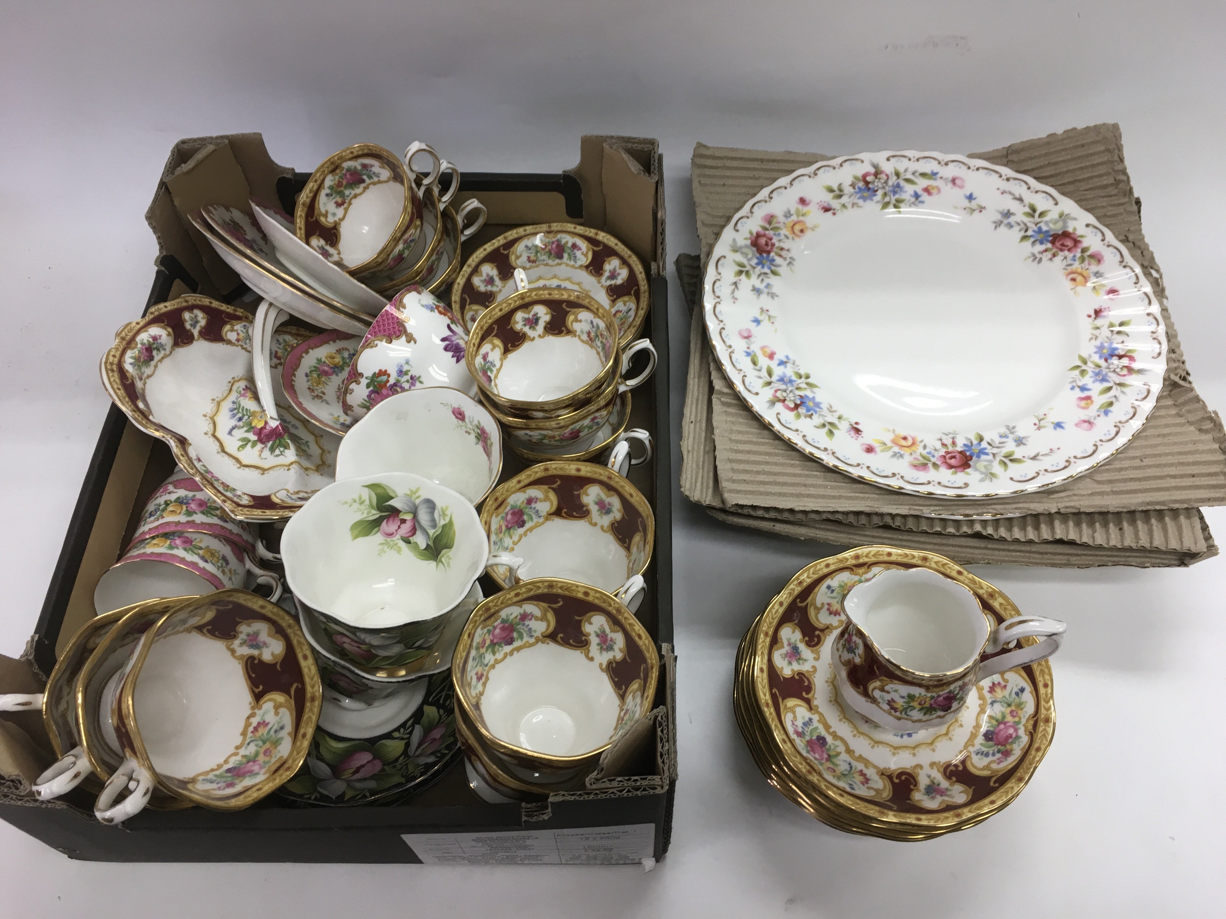 A Royal Albert tea service in the 'Lady Hamilton' pattern plus other Royal Albert tableware.