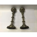A pair of Churria style pricket candlesticks. Height approx 44cm.
