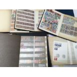 A collection of stamp albums including Victorian stamps Empire and commonwealth and other British