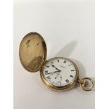 A 9ct gold, Benson pocket watch with subsidiary dial.