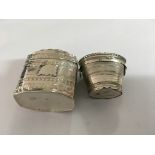 Two silver continental pill boxes - NO RESERVE