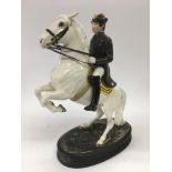 A Beswick Lipizzaneer rearing horse and rider, approx 25cm.