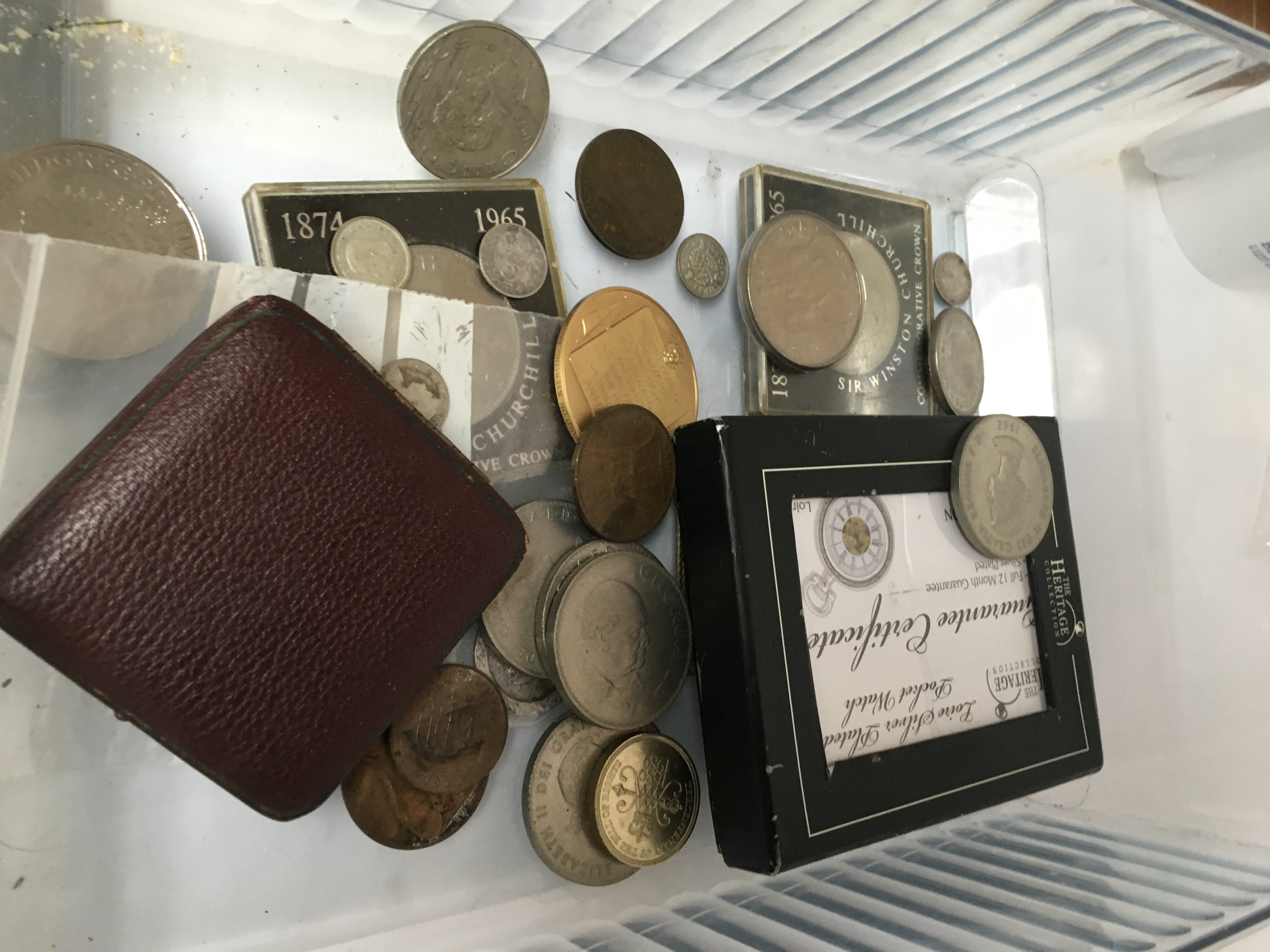 A Silver British Indian steam navigation medallion in original case and a small collection of - Image 3 of 3