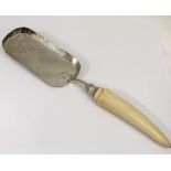 A Sheffield silver crumb scoop, hallmarks for a John Sanderson
