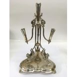 A good Walker and Hall silver plated epernge base, the supports formed as Griffins.Approx 42cm