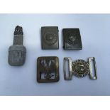 A group of first and Second World War buckles to include Prussian, German and English examples.