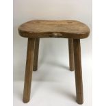 A 'Robert 'Mouseman' Thompson oak stool.Approx 27x37x46cm high