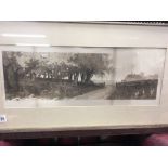 A framed etching The Road to the Meadows Etched by Ernest Rost - NO RESERVE