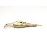 A an early 20th Century Sampson Mordan propelling pencil in the form of a swans head, inscribed