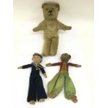 A Norah Welling sailor doll and monkey and an old