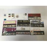 A collection of stamp first day covers and presentation packs.