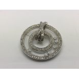 A 9ct white gold diamond pendant approx 0.75ct and approx 15.83g.