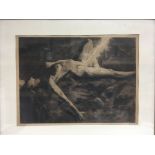 A framed etching by Polish born artist Anna Costenoble, entitled Perception Of Life And Death or Sky