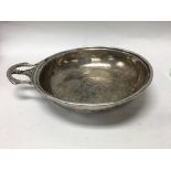 A unmarked silver quaich inscribed Elizabeth house may 1755 may 1755